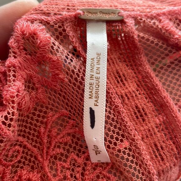 NWOT Free People Still The One Bodysuit in Coral S - Picture 8 of 10